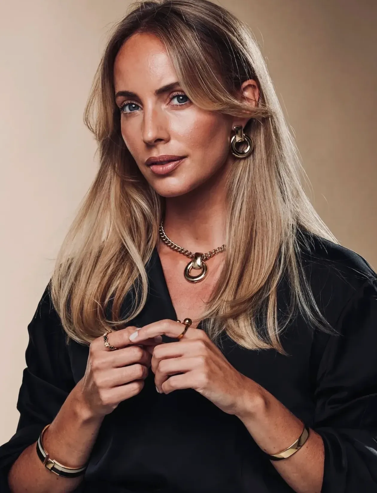 Studio Earring Silver - Vedhæng øreringe