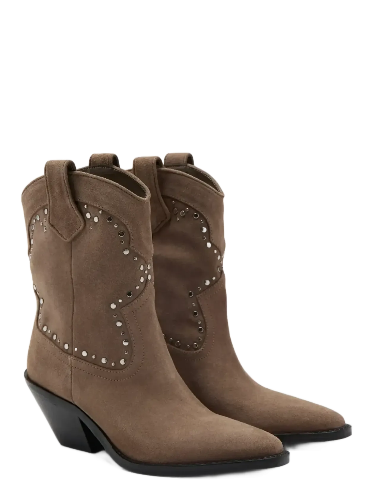 Studs suede ankle boots - Cowboystøvler