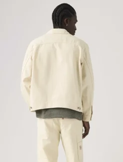 SUNRISE TRUCKER UNDYED ECRU GR - Uforede denimjakker