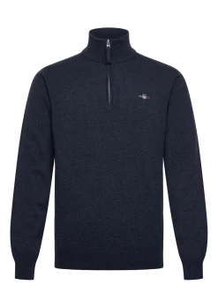 SUPERFINE LAMBSWOOL HALF ZIP - Strik