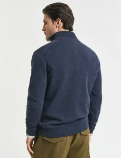SUPERFINE LAMBSWOOL HALF ZIP - Strik