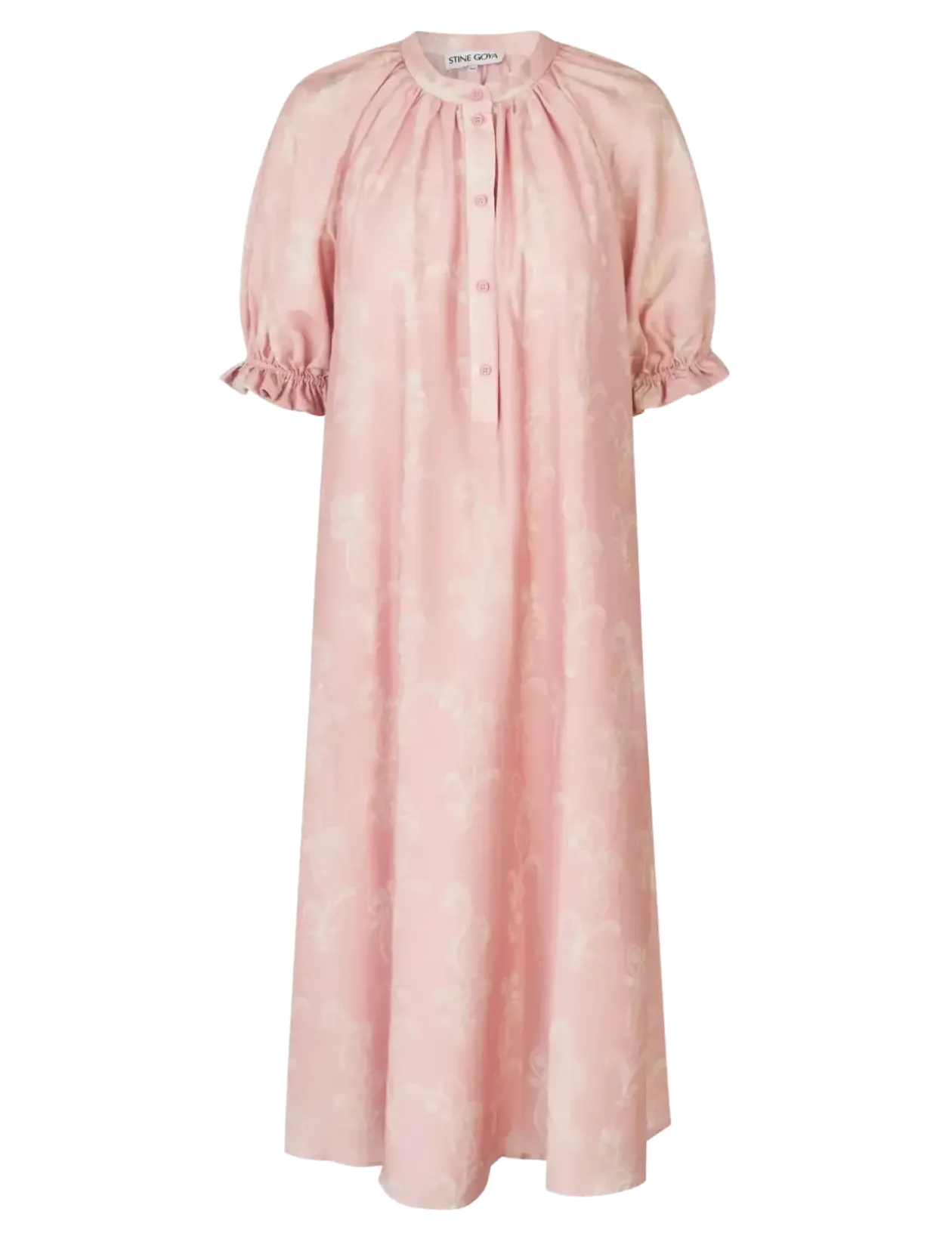 Tencel, Front Placket Long Dress - Maxikjoler