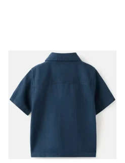 Textured cotton shirt - Kortærmede skjorter