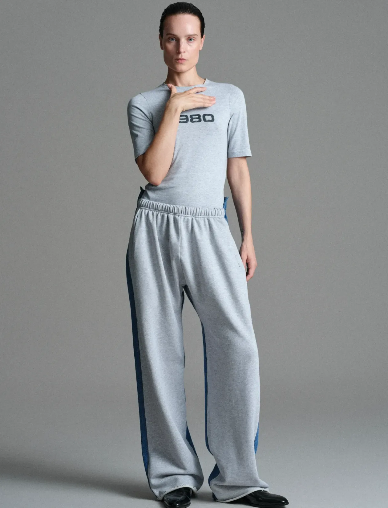 TRACK DENIM TROUSER - Sweatpants