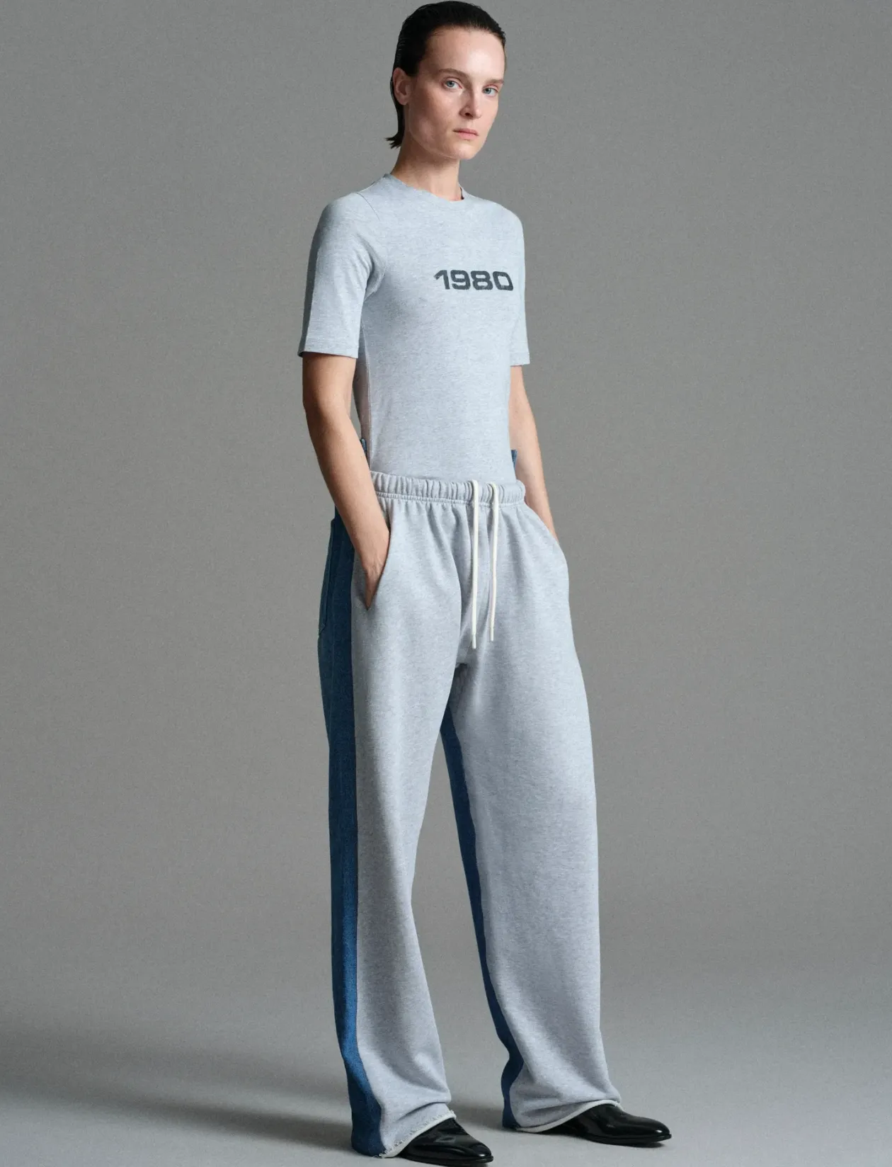 TRACK DENIM TROUSER - Sweatpants