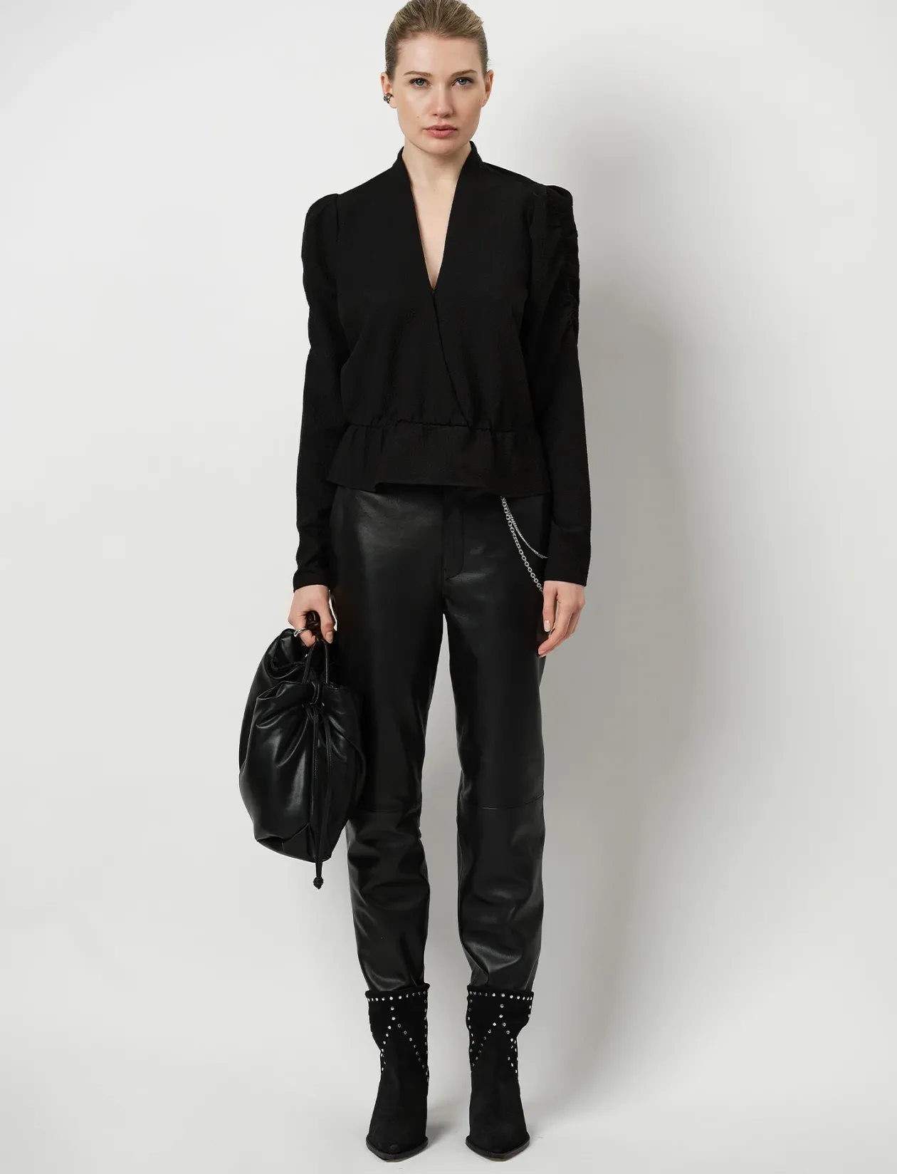 Trinity pleated top - Langærmede bluser
