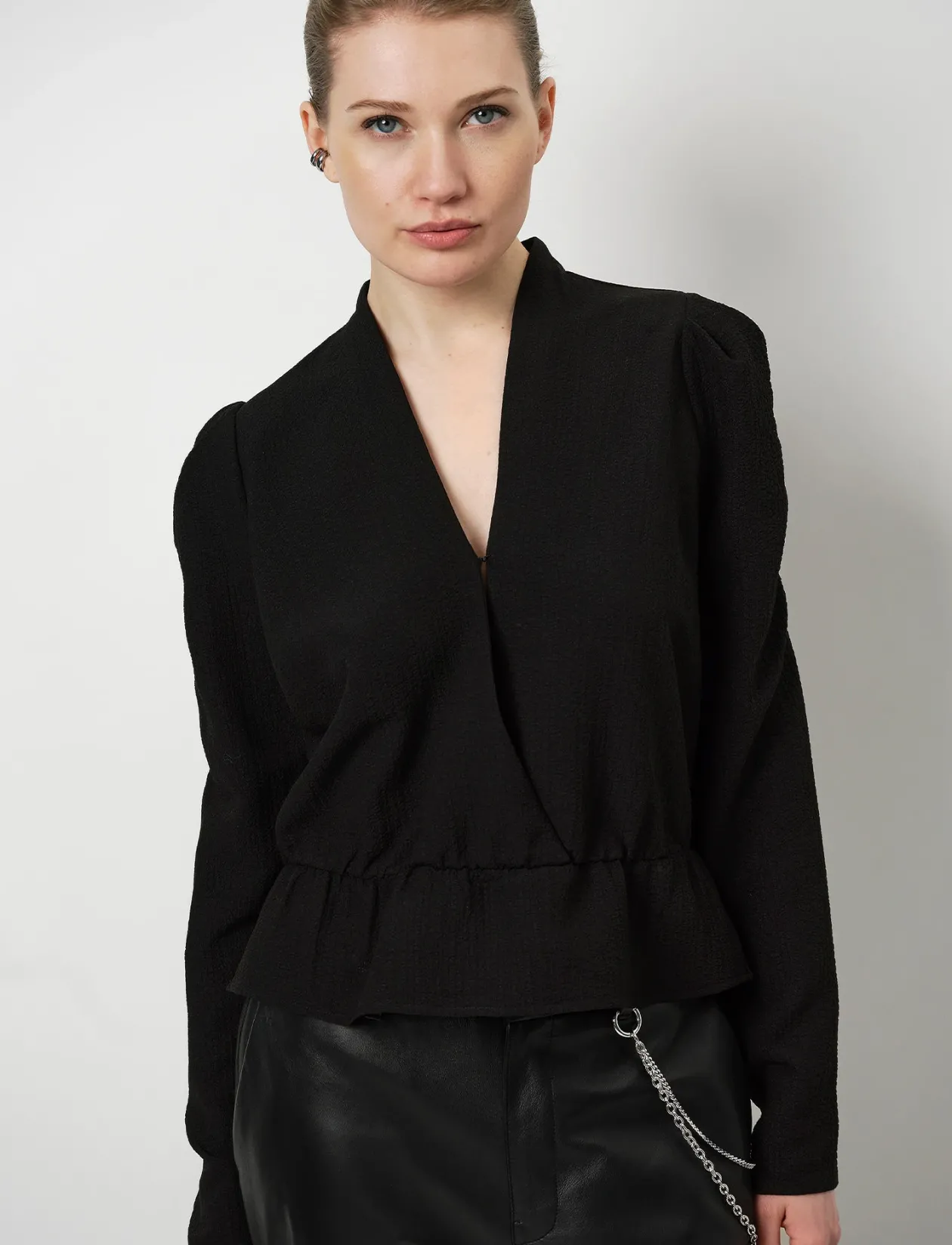Trinity pleated top - Langærmede bluser
