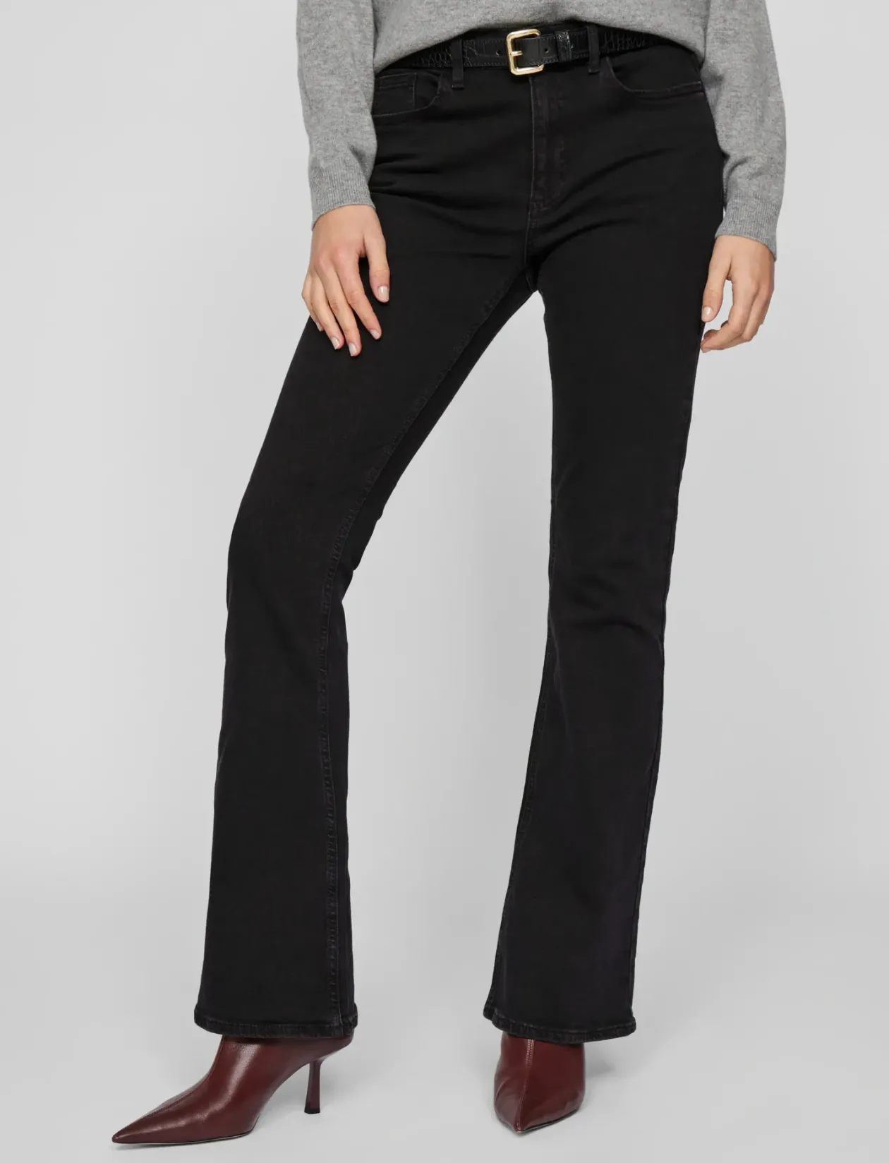 VIBETTY RW FLARED JEANS BLK OSC221-NOOS - Flared jeans