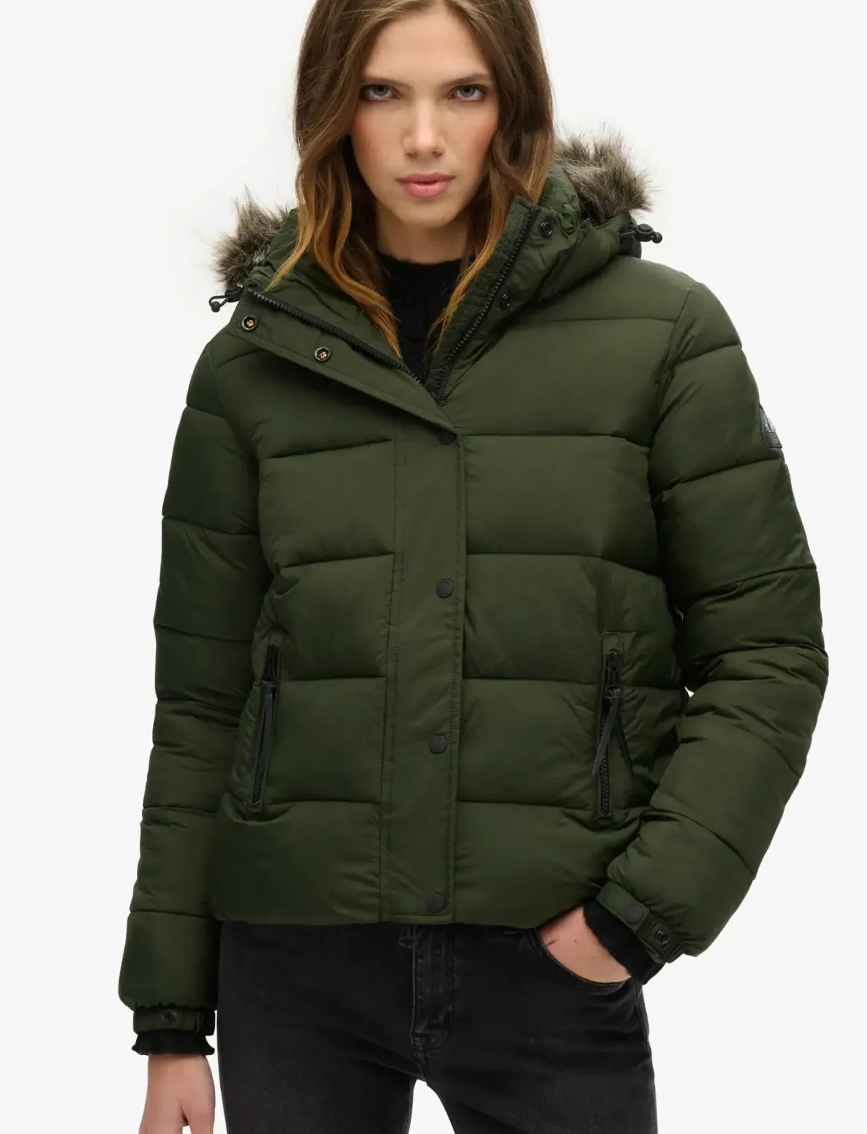 VINTAGE HOODED MID LAYER SHORT - Dunjakker