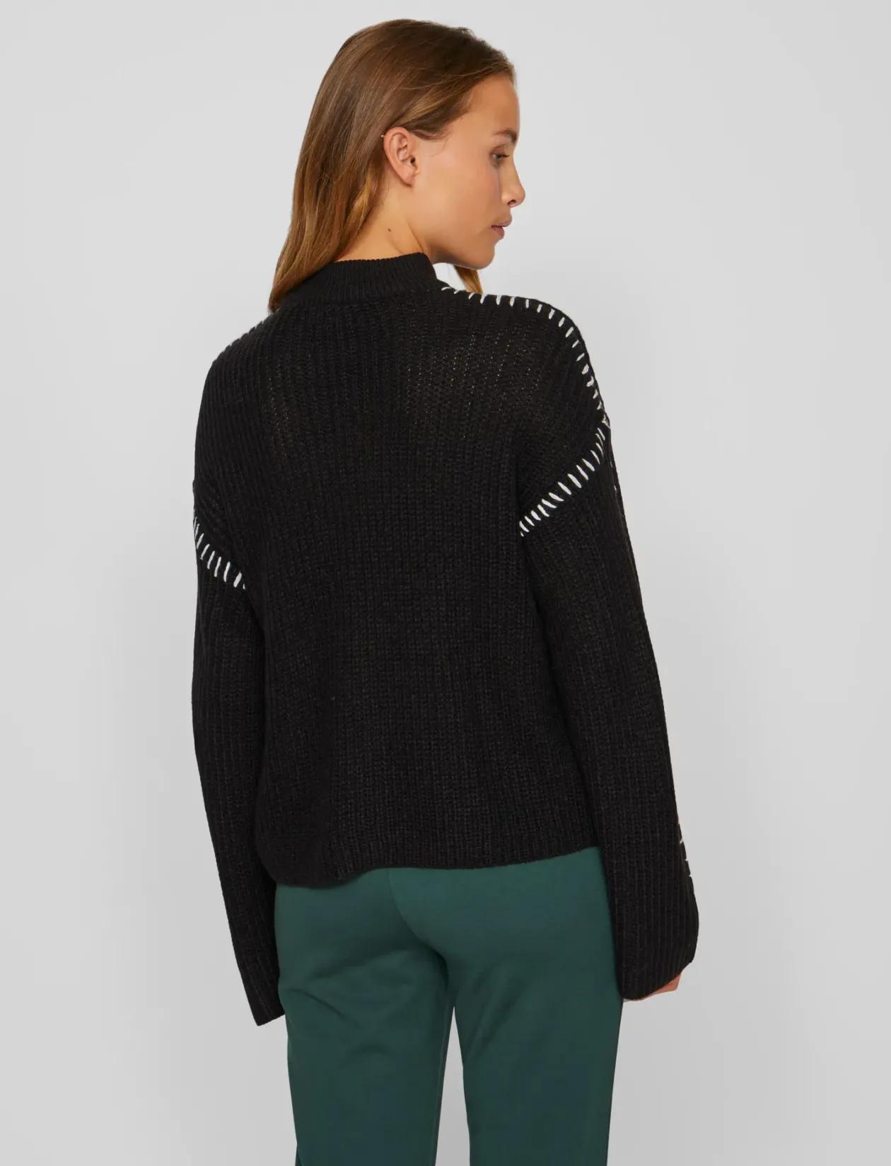 VISIGGA L/S STITCH KNIT PULLOVER/KA - Strik