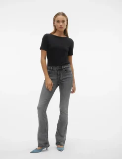 VMFLASH MR FLARED JEANS LI213 GA NOOS - Flared jeans