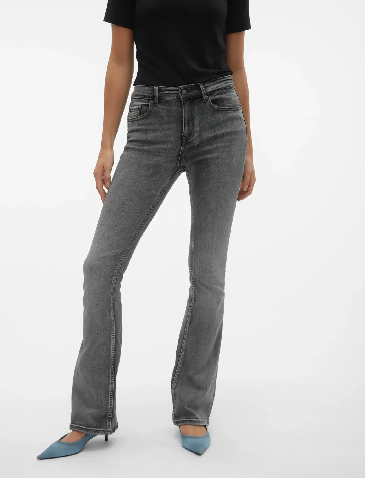 VMFLASH MR FLARED JEANS LI213 GA NOOS - Flared jeans