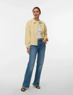 VMJAMIE LS DENIM SHACKET MIX GA NOOS - Lette jakker