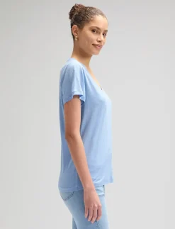 V NECK TEE - T-shirts