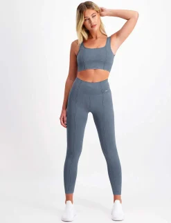 Washed Denim Seamless Bra - Sports-bh'er