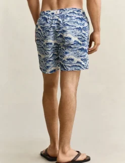 WAVES PRINT SWIM SHORTS - Badebukser