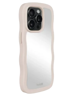 Wavy Case iPhone Light Beige/Mirror - Mobil cover