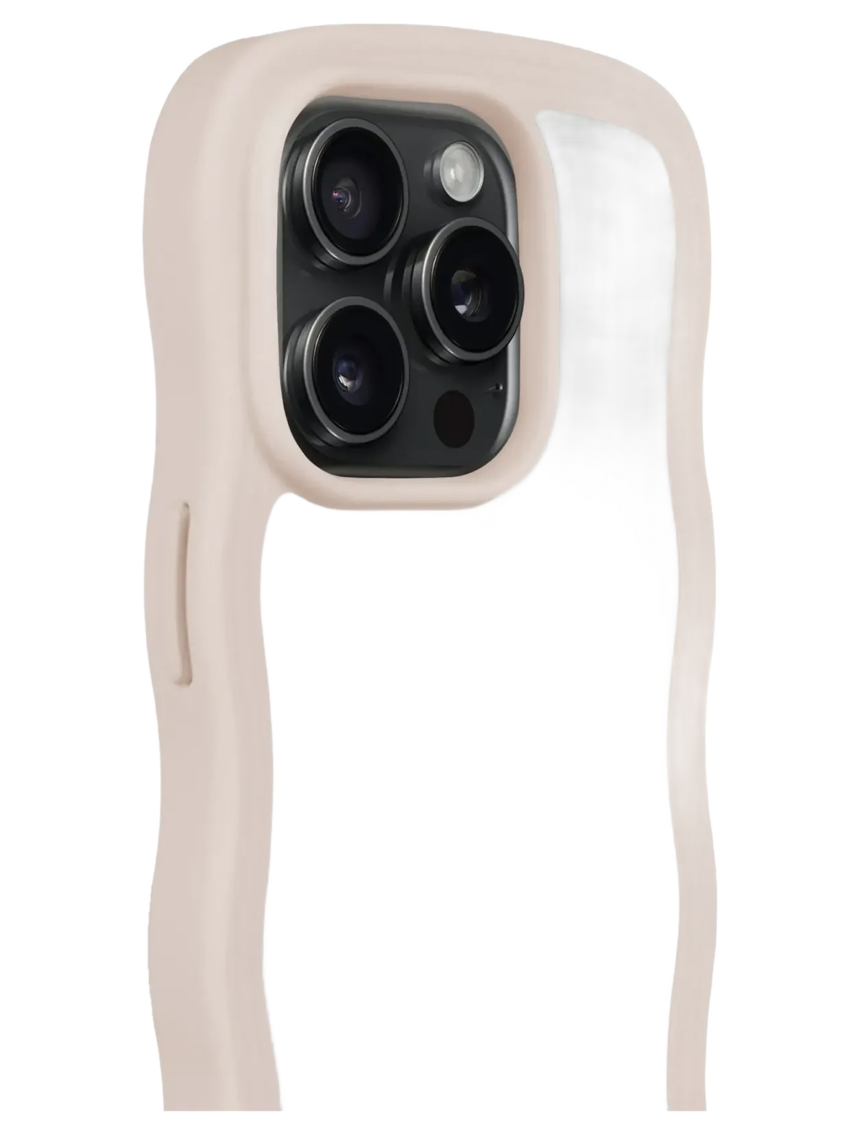 Wavy Case iPhone Light Beige/Mirror - Mobil cover