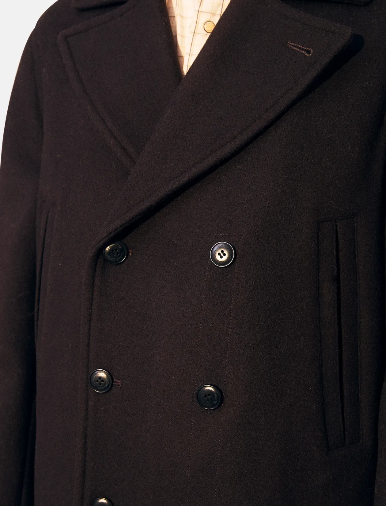 Wes Wool Peacoat - Uldfrakker