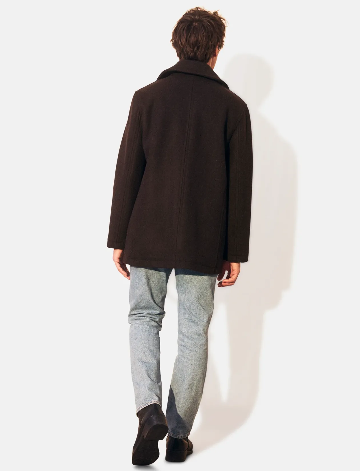 Wes Wool Peacoat - Uldfrakker