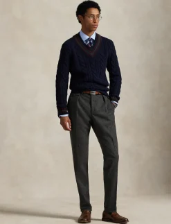 Wool-Cashmere Cricket Sweater - V-hals