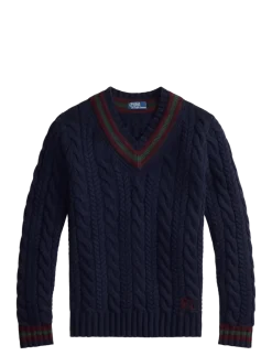 Wool-Cashmere Cricket Sweater - V-hals