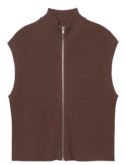 Wool Zip Vest Oslo - Strik