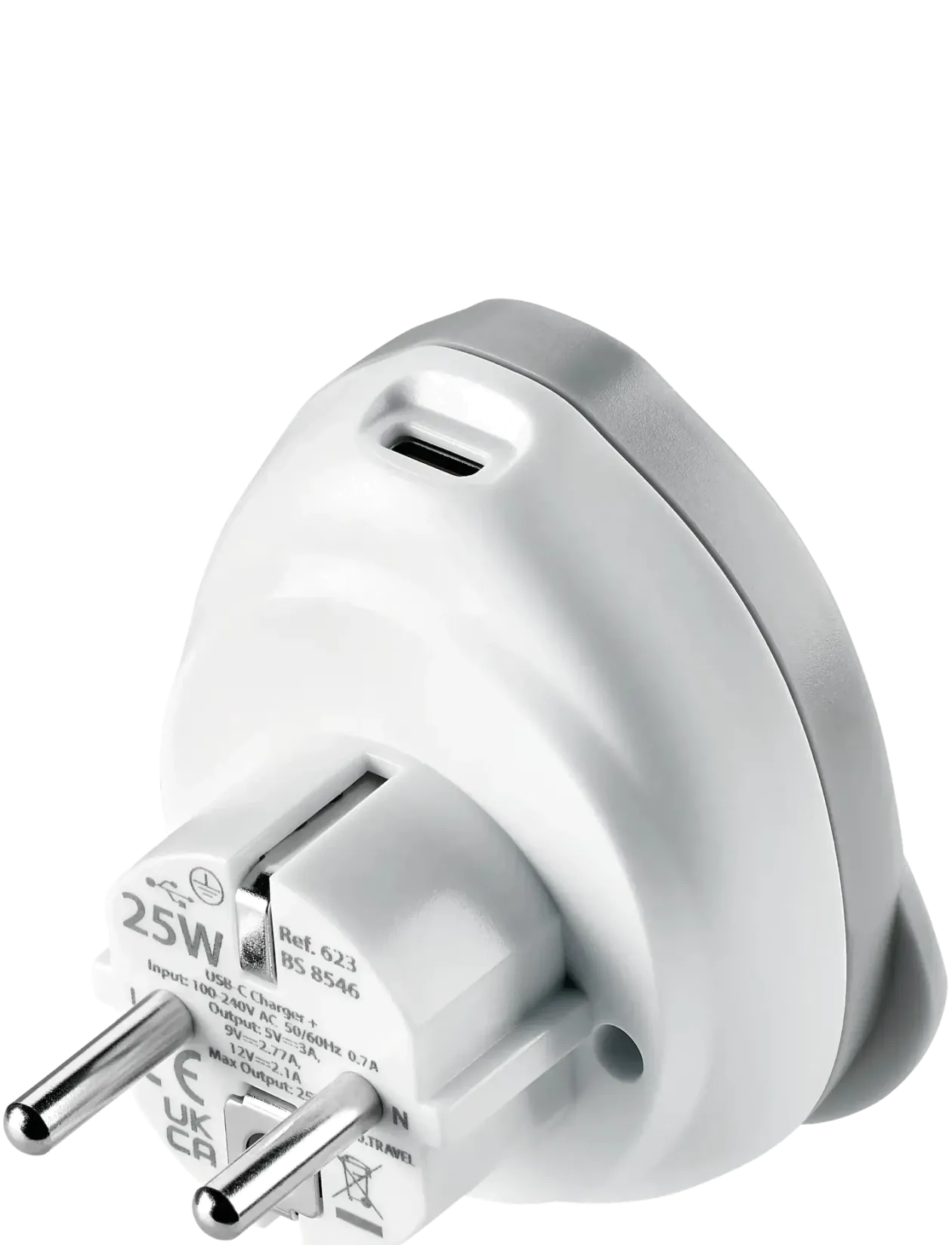 World - EU USB-C Adaptor + (25W) - Rejse tilbehør