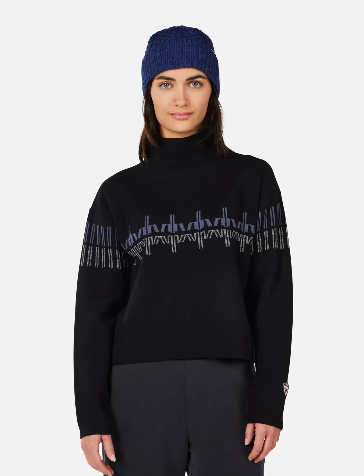 W PATTERNED TN SWEATER - Strik