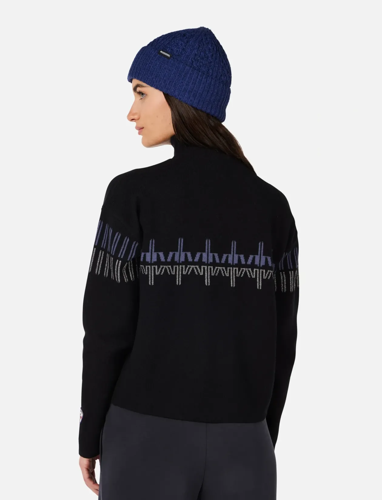 W PATTERNED TN SWEATER - Strik