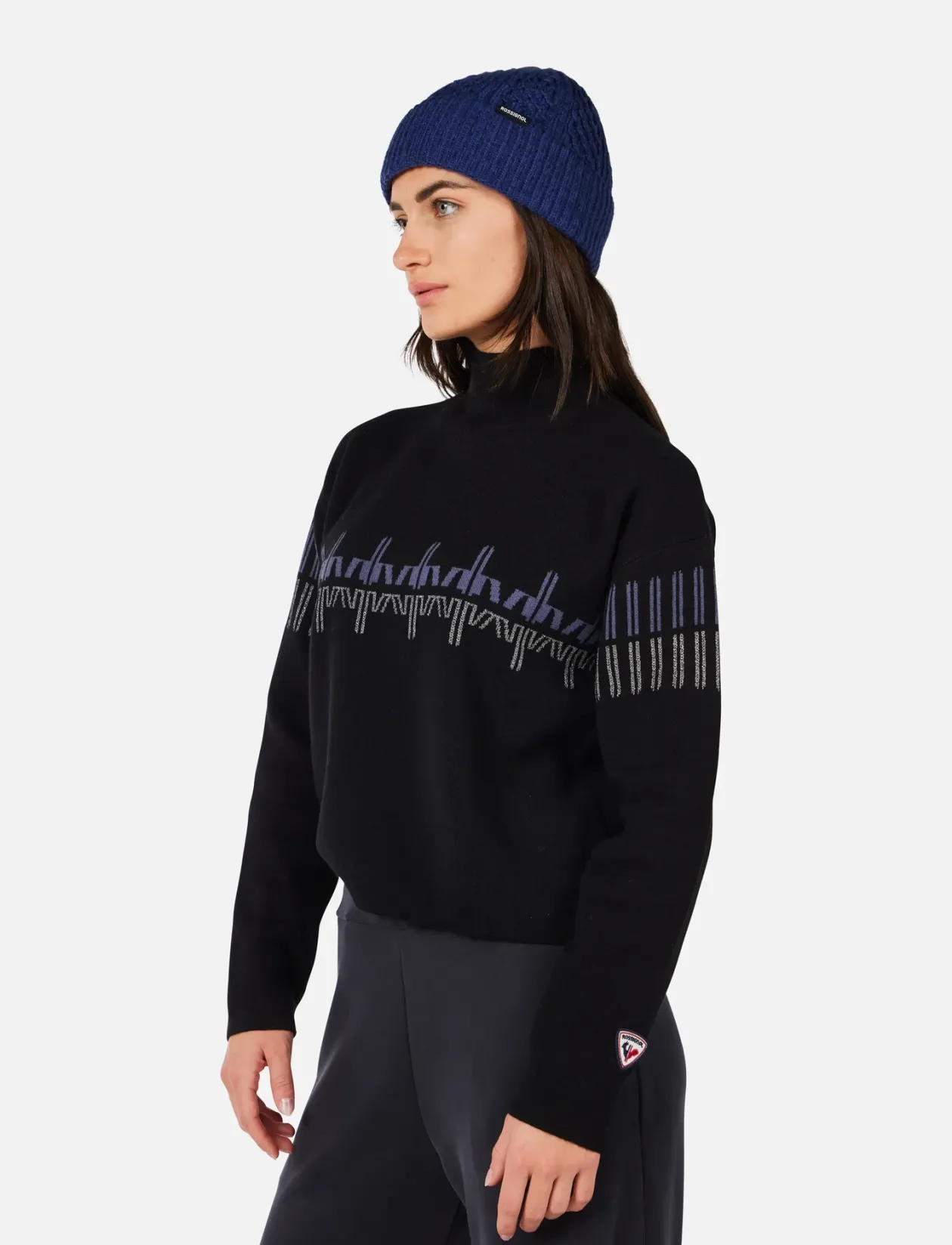 W PATTERNED TN SWEATER - Strik