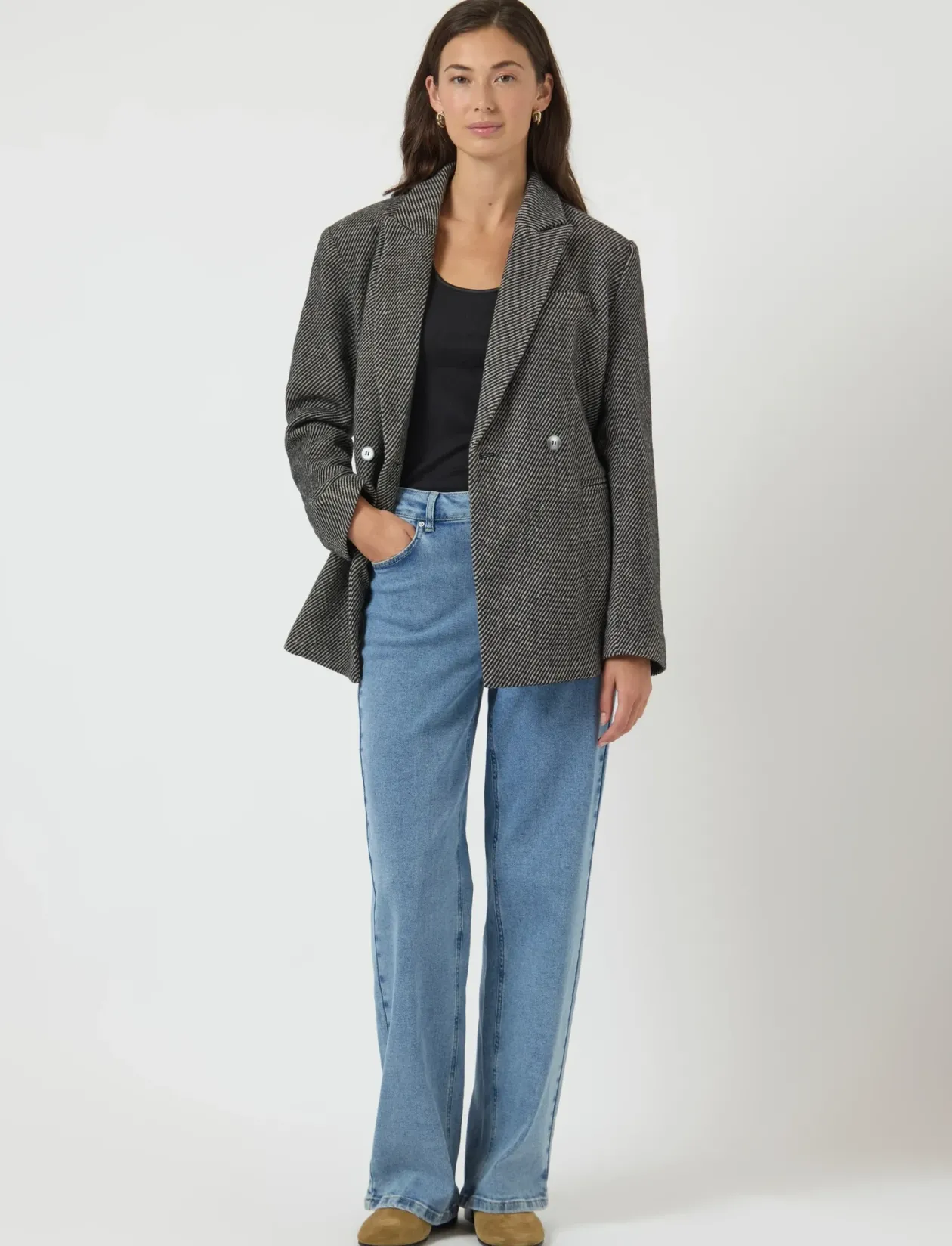YASARITA LS BLAZER - D2D - Blazere med bælte
