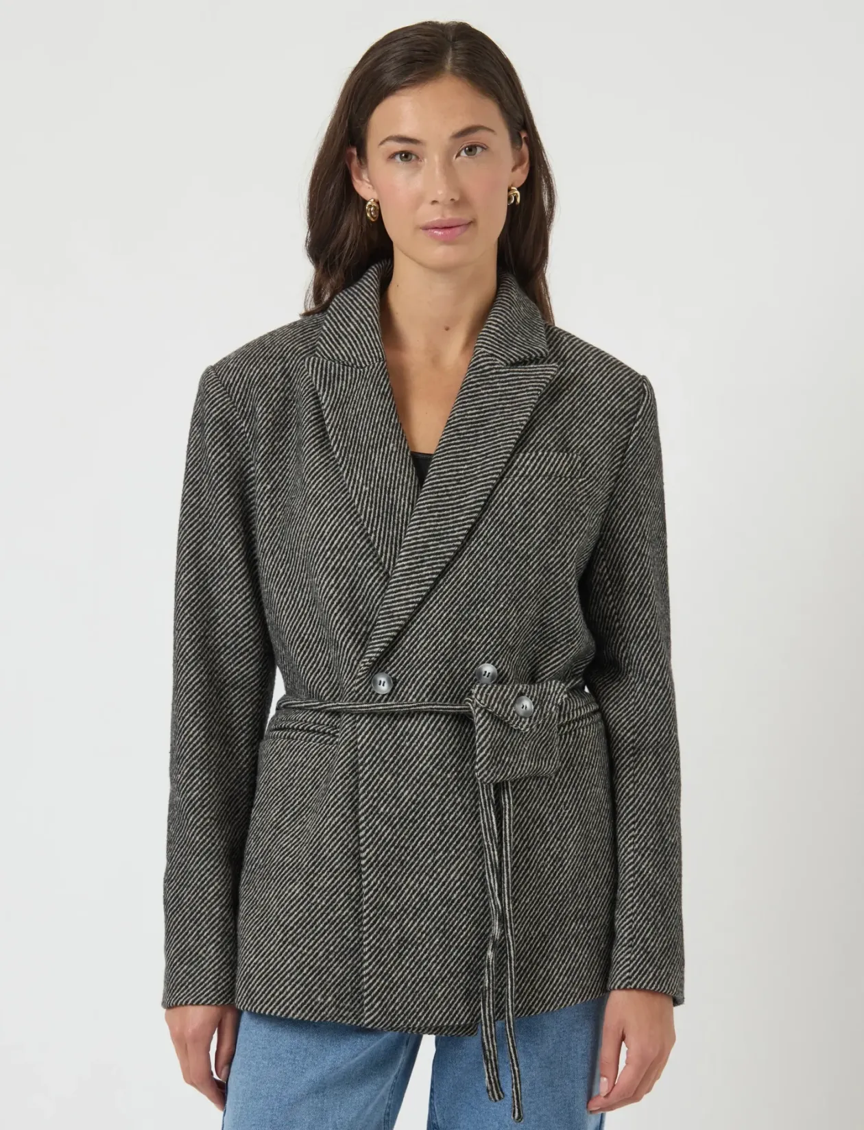 YASARITA LS BLAZER - D2D - Blazere med bælte