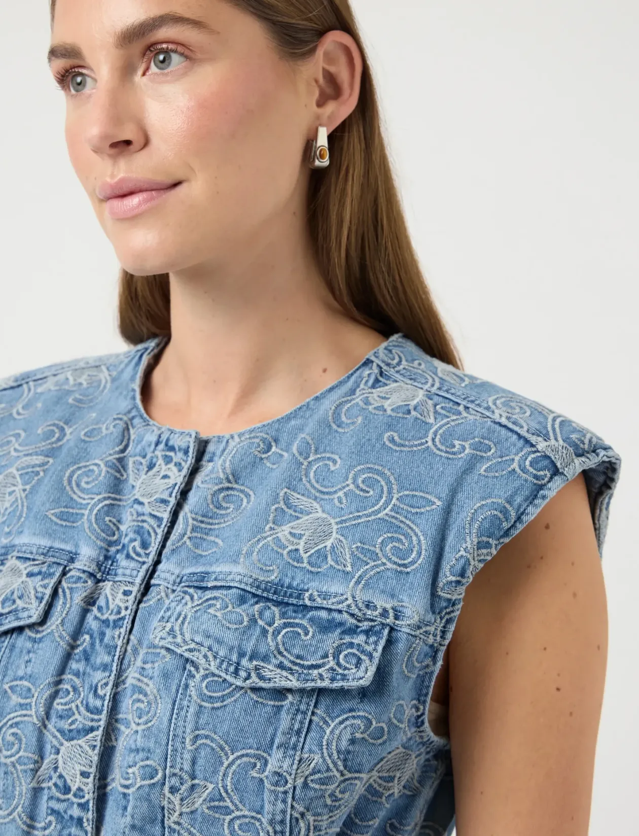 YASKARI DENIM WAISTCOAT - Ærmeløse toppe