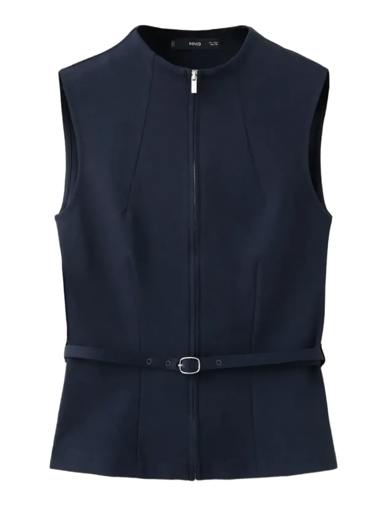Zipper fitted waistcoat - Ærmeløse bluser