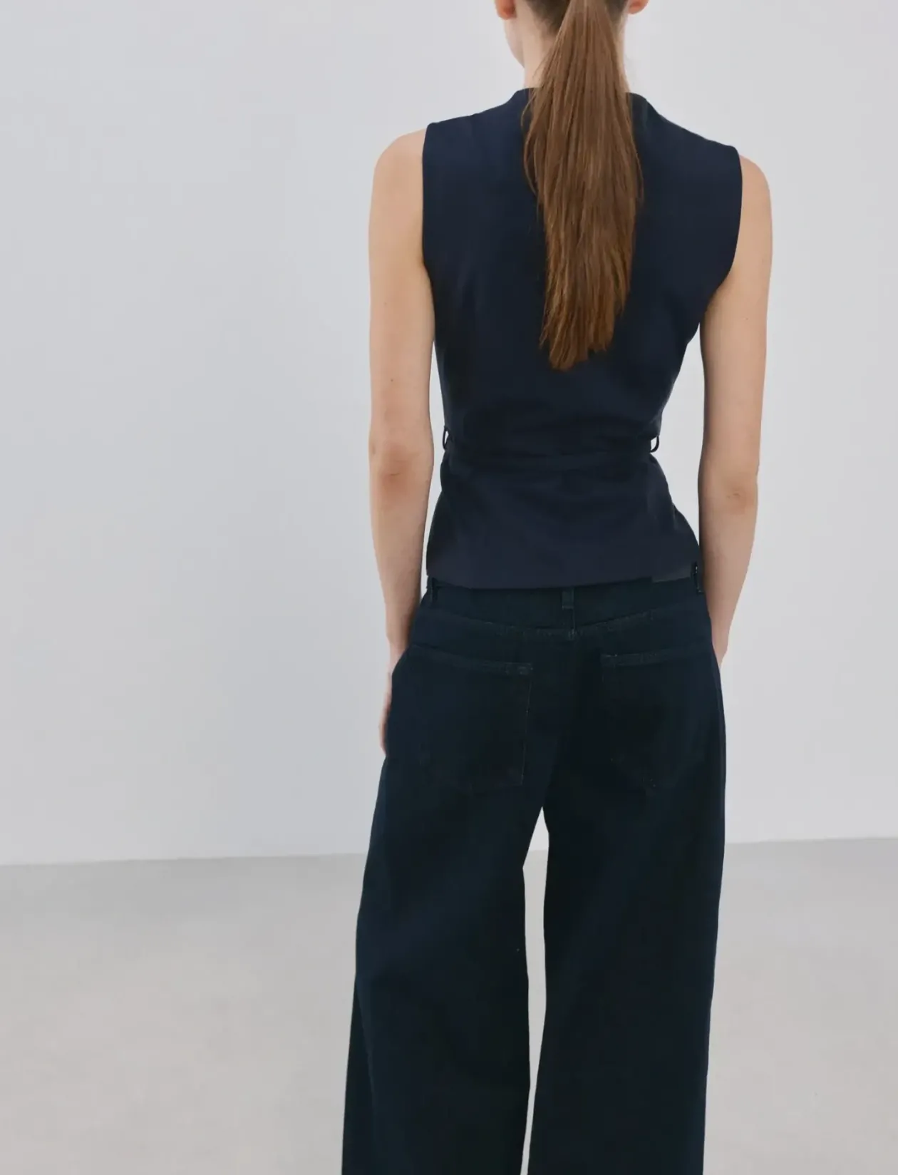 Zipper fitted waistcoat - Ærmeløse bluser